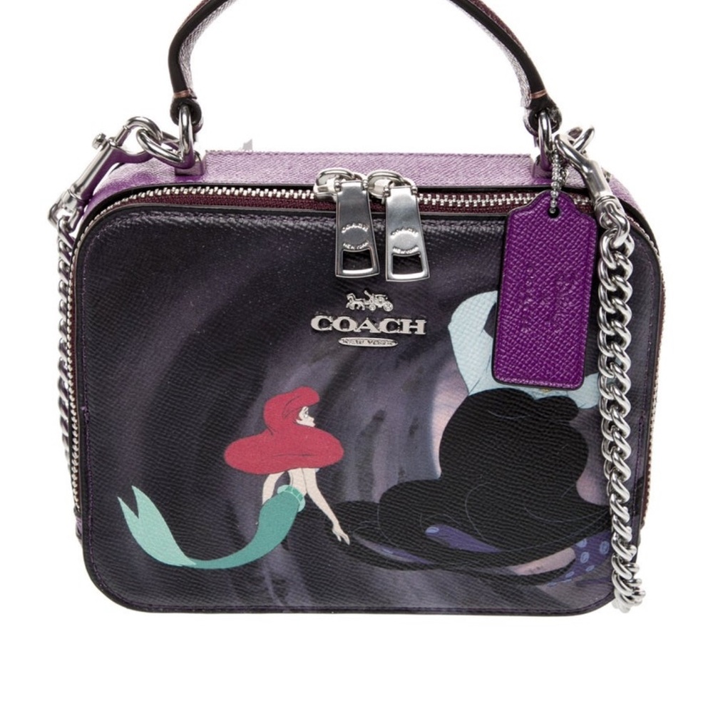 Disney x Coach Villains Ursula Ariel Box Crossbody Bag Little Mermaid NWT CC375 - Picture 10 of 16